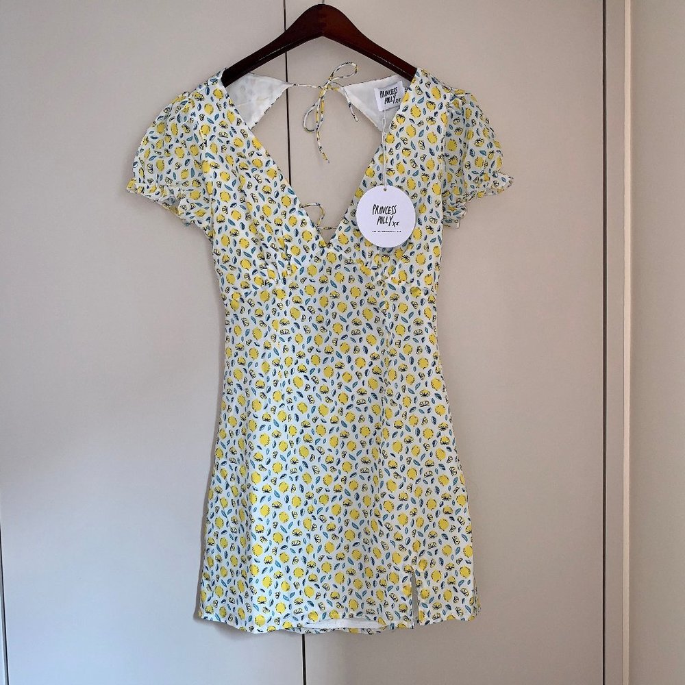 PRINCESS POLLY KASEY MINI DRESS YELLOW MULTI